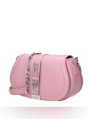 Versace Greca goddess calf leather medium flap crossbody shoulder clutch bag NEW